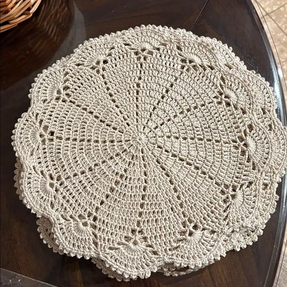 Elegant Cream Crochet Doily
